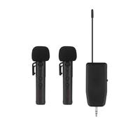 Tomvorks 2.4G Portable Wireless Noise Canceling Microphone, Portable Microphone for Karaoke Class, Easy to Use Setup, Ideal for Outdoor Live Presentations [1] (1 Receiver with 2 Microphone)