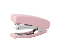 Tomvorks 20-Sheet Capacity Handheld Stapler, All-Metal Design, Easy Refill, Large Opening, 58mm Paper Feed Depth, 100pcs Staples, Ideal for Home Office School Supplies,Portable F (Pink)