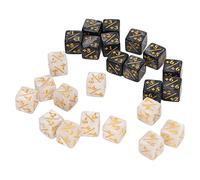 Tomvorks 24 Pieces Acrylic Marble Dice Counters for Creature Stats in Card Gaming, for Family Gathering, Durable Material