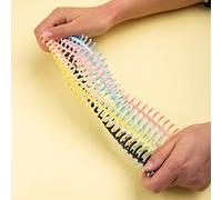 Tomvorks 30-Hole Binder Rings, 10pcs Cylindrical Ring Design Binding Spines, 85 Sheets Capacity with Material for A4, A5, A6, A7, B5 Papers Binding, Cut to Fit Notebook (10pcs)