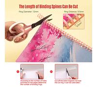 Tomvorks 30-Hole Binder Rings, 10pcs Cylindrical Ring Design Binding Spines, 85 Sheets Capacity with Material for A4, A5, A6, A7, B5 Papers Binding, Cut to Fit Notebook (10pcs)