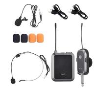 Tomvorks 32 Channel Wireless Microphone Set with Headset, Lavalier Microphone for Teaching and Interviews, Ideal for Lectures and Vlogging