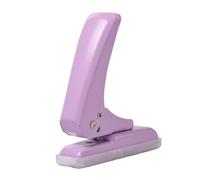 Tomvorks 40 Sheet Metal Single Hole Paper Punch, Effortless Puncher with Locking Structure for Scrapbooking Cutter Mini, Up to 5.5mm Hole, 12mm Feed Depth, for A4 A5 B5 Noteb (Purple)