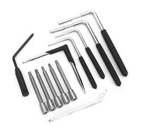 Tomvorks 5 X 1/4in Dr. X 87mm (L) Bit Socket, Hex: 5mm/0.2in, 2pcs Torx: T25, T30, 2pcs Torx (tamperproof): T25H, T30H, 7 X Removal Tool, 2pcs A: For B5, For A4, A6, 2pcs B: For New,
