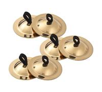 Tomvorks Belly Dancing Finger Cymbals Musical Instrument, 6Pcs Copper Finger Cymbals for Party Diameter 5.5cm with Beautiful Accessory, Comfortable Fit, Versatile Use