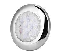 Tomvorks Bright Marine Boat Yacht LED Dome Light 6pcs Lamp 12V DC Stainless Steel White, High Quality, Low Consumption, Easy to Install, for Console, T-roof, Large Ships