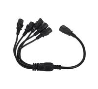Tomvorks C14 to 5 X C13 Power Adapter Cable Durable PVC Y Splitter for Reducing Cable Clutter with C14 Male and 5 C13 Female Connection 1.6ft