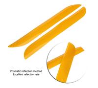 Tomvorks Car Safety Reflective Decal, 2pcs Self Adhesive Light Reflective Warning Stickers, Bright Colors for Night Driving, and Sturdy for Cars with 5 Color Options, Improved Visibility (Orange)