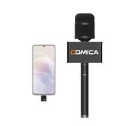 Tomvorks Cardioid Wireless Interview Microphone, Portable Microphone with 3-Level Gain Adjustment, 48 KHz/24 Bit Recording, No Cable Restrictions, Ideal for Podcasters and Vloggers