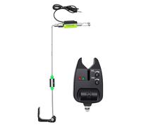 Tomvorks Carp Fishing Bite Alarm Set, Adjustable Weight System | Dual signal confirmation, universal clamp, ABS metal alloy construction