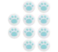 Tomvorks Cat Thumb Grips Cover, Soft Silicone Rocker Cap for/Lite, Novel Design, 10 Pack (Green claws on white)