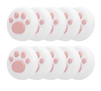 Tomvorks Cat Thumb Grips Cover, Soft Silicone Rocker Cap for/Lite, Novel Design, 10 Pack (White background pink claws)