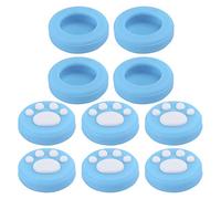 Tomvorks Cat Thumb Grips Cover, Soft Silicone Rocker Cap for/Lite, Novel Design, 10 Pack (White claws on blue background)