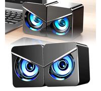 Tomvorks Desktop Computer Speaker Stylish Design for Home Office Gaming Experience Compact Lightweight 1 Pair ABS