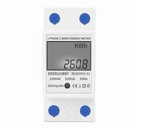 Tomvorks Digital Electric Energy Meter High Accuracy LCD Display Multifunction Electrical Meter for Distribution Box 5(60) A/5(80) A -Suit for Home Use (without Backlight)
