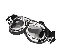 Tomvorks Dog Goggles for Medium Large Dogs with Adjustable Strap Stylish Eye Protection Sunglasses Perfect for Outdoor Activities (Transparent)