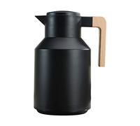 Tomvorks Double Walled Thermal Coffee Carafe 1L Vacuum Insulated Tea Pot Gift for Loved One (Black)