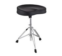 Tomvorks Drum Throne Adjustable Height, Stable Stand, Comfortable Padded Drum Chair for Adult Percussion Drummers (Black)