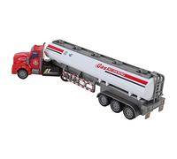 Tomvorks Educational Durable 1/48 Pull Back Truck Model for Construction Vehicle Enthusiasts (Long Head Pull Back Oil Tanker)