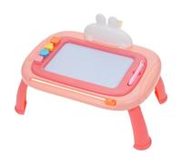 Tomvorks Educational Magnetic Drawing Board with 4 Stamps, Doodle Pad for Kids, Safe Sketch Writing Pad, Ideal for Young Children (Pink)