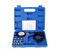 Tomvorks Engine Oil Pressure Tester Convenient Set with Brass Adapters for Auto Tool Cylinder Gauge Utility Testing Tool for Car Enthusiasts Metal