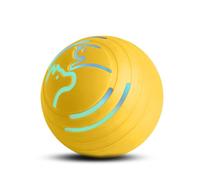 Tomvorks Interactive Vibrating Dog Ball with Colorful Light 4 Working Modes Moves On Its Own to Keep Dogs Busy Safe TPU Durable 2.2in Automatic Shaking Toy Ball (Yellow)