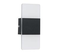 Tomvorks L-ED Wall Lamp, Modern Artistic Aluminum Wall Light Fixture with Acrylic, Soft Energy Saving Light for Bedside, Corridor, Stair, Lamp with Installation (14x6cm Black Aluminum)