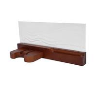 Tomvorks LED Light Up Guitar Stand Wall Mount, Solid Wood Guitar Hanger with Pick Holder, Acrylic Base for Acoustic Electric Bass Ukulele Violin, Convenient USB Power, Musical Notes