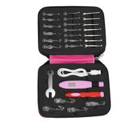 Tomvorks LED Lighted Crochet Hooks Set with Interchangeable Heads for Effortless Crochet, USB Rechargeable Hooks Kit for Beginners and Experienced Knitters