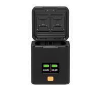 Tomvorks LPE6 Battery Charger Case with OLED Display for DSLR Camera PD Quick Charging Box for Filmmakers 7D Mark II
