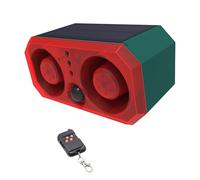 Tomvorks Motion Sensor Alarm with 130dB Dual Speaker for Farm Yard Solar Strobe Light for Villas