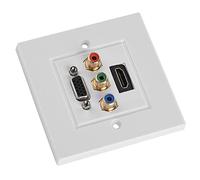 Tomvorks Multimedia Wall Panel Socket VGA Connection for Engineering Wiring Durable ABS Panel