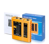 Tomvorks Network Cable Tester Efficient Multi-function Line Finder for RJ11 RJ45 Shielded Cables, Portable Network Wire Tracer for Maintenance Material Black/Yellow (Yellow)