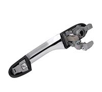 Tomvorks Outer Door Handle 735592026, 73545876 for, Robust Plastic Housing with Mirrored Chrome Finish, Glossy (Passenger on the left outside handle)