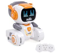 Tomvorks Rechargeable Intelligent Partner Robot Toy and Interactive Learning for . Remote Control Robot Toy for Boys and Girls, Plastic, Electronic Components (Orange and White)
