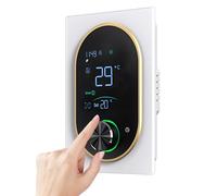 Tomvorks Smart WiFi Thermostat with Adjustable Knob for Home AC Control 5+1+1 Programming Manual Auto Mode for House (Water heating without wifi)