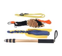 Tomvorks Telescopic Durable Dog Flirt Pole Toy for Core Muscle Exercise and Training, 52 Inch Teaser Stick for Indoor and Outdoor Fun - Golden