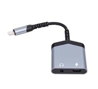 Tomvorks Type C Adapter Premium Sound Quality Dual Function Charger for Music Lovers 15cm Lightweight