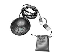 Tomvorks USB Condenser Microphone with Noise Reduction Switch for Computer Type-C/A 2M Cable for Interviews and Online Teaching