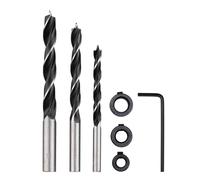 Tomvorks Wood Drill Bit Set for Precise Drilling Holes, 3pcs 6/8/10mm Drill Bit Set for Woodworking (Bits)