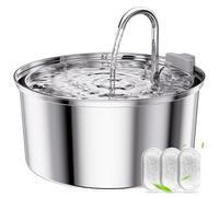Tomxcute 3.2L Stainless Steel Pet Water Fountain for Cats & Dogs
