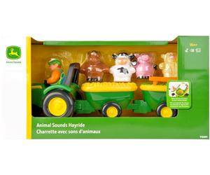 Tomy 34908 Johnny Tractor Animal Sounds Hay Ride John Deere - LARGE Kids Toy