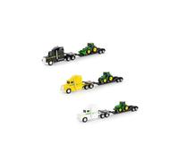 Tomy 9089348 John Deere 1-64 Plastic Semi with Trailer & Tractor Toy, Assorted Color - 3 Piece - Pack of 6