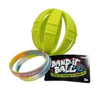 TOMY Band-it Ball 3-in-1 Ball Toy, Use the Bands to Transform Round Ball into a Rugby Ball Shape, or a Disc Shape - Indoor and Outdoor Kids Toys for +5 Years - Ball Toys for Boys and Girls