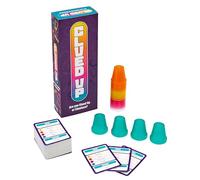 TOMY Games Clued Up | Cup Slamming, Clue Guessing Card Games | Fast Paced 3-4 Player Party Games | Family Games for Adults and Kids Ages 10+ Years