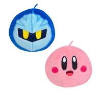 TOMY Gyummies Kirby Collectible Plush 2-Pack with Kirby and Meta Knight | Stress Relief Plush, Mini Toys, Officially Licensed Kirby Toys, Squishy Fidgets, Gifts for Gamers, Ages 6+