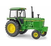 TOMY John Deere 4240 Tractor 1:32 Scale Die-Cast Farm Vehicle with 2WD Drivetrain, Steerable Front Axle, Front Weights & Detailed Cab Interior