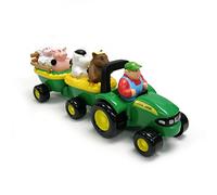 TOMY John Deere Animal Sounds Hayride - Tractor Toy, Musical | Tractor Toys for 2+ Year Olds - Farm Animals for 1-2 Year Olds, Animal Toys, Musical Push Along, 18M+