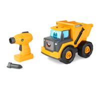 John Deere Kids Build-A-Buddy Yellow Dump Truck - 13 Piece Take Apart Toy Truck with Battery Powered Drill - Childs Farm Toy Cars - Educational STEAM Toys and STEM Toys - Plus 18 Month Old Baby Toys