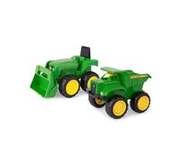 TOMY John Deere Dump Truck & Toy Tractor Set - Construction Toys | John Deere Tractor Toys with Dump Truck - Digger Toys, Farm Toys, Construction Vehicle Set, Toddler